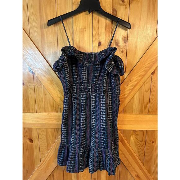 Op Womens Black Multicolor Adjustable Straps Elastic Waist Dress Size XL (5180) - Picture 1 of 7